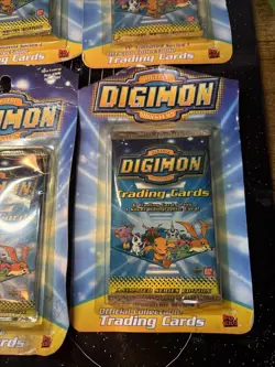 Digimon Series 1 Vintage Trading Card Booster Pack Sealed 1999 Bandai 4 - Image 3