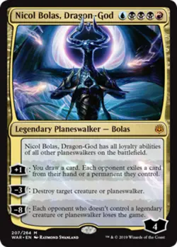 [1x] Nicol Bolas, Dragon-God Near Mint, English War of the Spark MTG Magic - Image 1