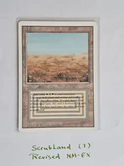 MTG Dual Land Scrubland NM- Revised (Artist Jesper Myrfors) - Image 1