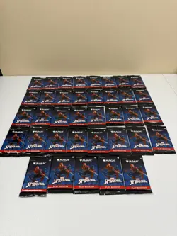 Lot of 37: MTG: Magic The Gathering Marvel Spider-Man Play Booster Packs - Image 2