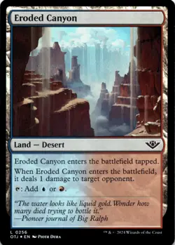MTG Eroded Canyon Foil NM Outlaws of Thunder Junction Magic 256 - Image 1