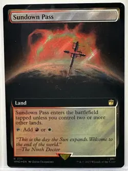 Sundown Pass (Extended Art) (Surge Foil) Doctor Who Magic the Gathering (1111) - Image 1
