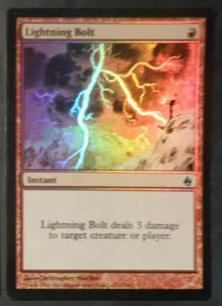 mtg lightning bolt FOIL fire and lightning English foudre premium - 3 availble - Image 1