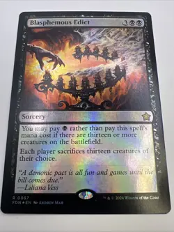 Blasphemous Edict [New, Near Mint] *Foil* {Foundations MTG} - Image 1