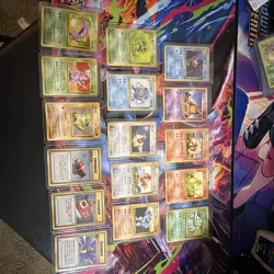 Japanese Base Set 16 Card Lot Pokemon Cards No Duplicates VINTAGE LP 1999 - Image 1