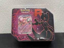 Pokemon TCG: Team Rocket Tin Mewtwo ex Destined Rivals Factory Sealed In Hand - Image 1