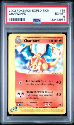 Pokemon 2002 Expedition Set Charizard #39/165 PSA 6 - Image 1