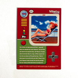 Misty #TV3 Pokemon 1999 Topps TV | TEXTURED HOLO FOIL | LIGHTLY PLAYED - Image 3