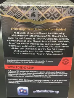 Pokemon TCG Paldean Fates Booster Bundle Factory Sealed 6 Packs English - Image 4