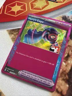 Hero’s Cape Prize Pack Play Stamp Stamped Pokemon TCG Series 5 Ace Spec 152/162 - Image 3