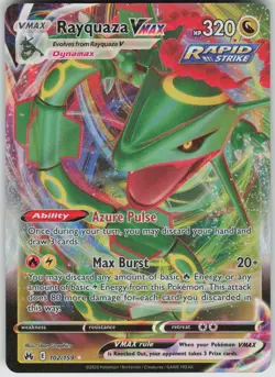 Pokemon Rayquaza VMAX (102) 102/159 Crown Zenith Ultra Rare NM - Image 1