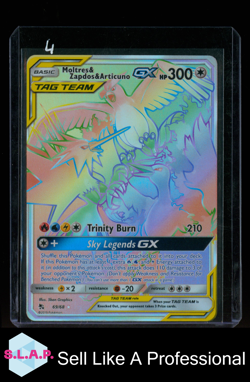 MOLTRES ZAPDOS ARTICUNO GX POKEMON 69/68 2019 SM HIDDEN FATES FA ENGLISH - Image 1
