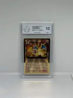Pokemon Charizard PGS 10 GEM MT Gold Metall Celebrations Glurak Anniversary PSA - Image 1