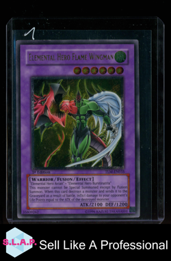 ELEMENTAL HERO FLAME WINGMAN YUGIOH TLM-EN035 2005 LOST MILLENNIUM 1ST ED UR EN - Image 1