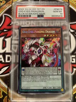 YuGiOh ODD-EYES PERSONA DRAGON #BLCR-EN074??PSA 10??1st ED-2022 STARLIGHT RARE U - Image 1
