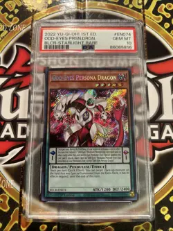 YuGiOh ODD-EYES PERSONA DRAGON #BLCR-EN074??PSA 10??1st ED-2022 STARLIGHT RARE U - Image 4