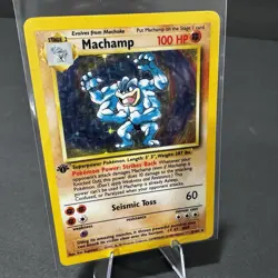 Pokemon TCG Machamp 8/102 1st Edition Holo Rare Pokemon Card - Image 1