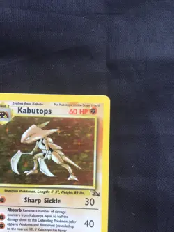 Pokemon Cards: Fossil Rare Holo: Kabutops 9/62 - Image 4