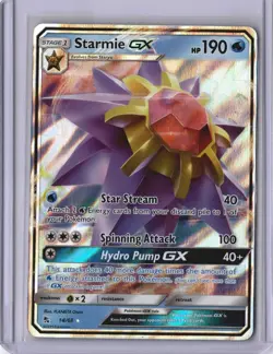 Starmie GX 14/68 Hidden Fates Holo Ultra Rare Pokemon Card MINT - Image 1