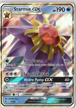 Starmie GX 14/68 Hidden Fates Holo Ultra Rare Pokemon Card MINT - Image 2