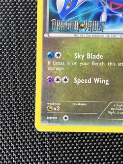 Latios 10/20 Dragon Vault Holo Rare Stamped Pokemon Card MP - Image 5