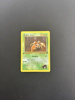 Pokemon Card 1st Edition Gym Challenge Erika's Paras 71/132 WOTC - Image 2