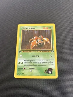 Pokemon Card 1st Edition Gym Challenge Erika's Paras 71/132 WOTC - Image 3
