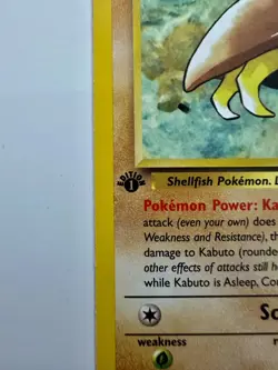 Kabuto 1st Edition Fossil 50/62 - Pokemon Card - Mint Condition - Image 2