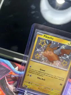 Pokemon Pikachu TCG Holo Shiny Rare Card Paldean Fates 131/091 - Image 2