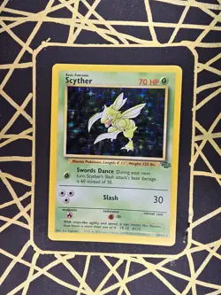 🔥 Scyther 10/64 🔥 Original Holo Rare Jungle Set Pokemon Card WOTC 1999 TCG - Image 1