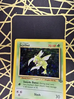 🔥 Scyther 10/64 🔥 Original Holo Rare Jungle Set Pokemon Card WOTC 1999 TCG - Image 4