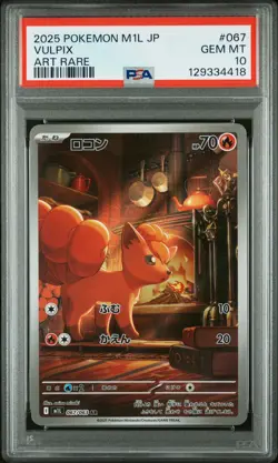 PSA 10 Vulpix 067/063 Art Rare M1l Mega Brave Pokemon Japanese Card - Image 1