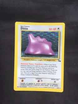 Pokemon Cards: Fossil Rare Holo: Ditto 3/62 - Image 1