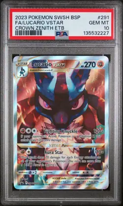 Lucario VSTAR SWSH291 Sword & Shield Promo Holo Card PSA 10 Gem Mint - Image 1