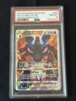 Lucario VSTAR SWSH291 Sword & Shield Promo Holo Card PSA 10 Gem Mint - Image 3