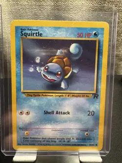 Pokemon TCG Squirtle 68/82 Card Team Rocket Non-Holo Rare Mint - Image 1