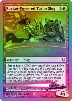 Rocket-Powered Turbo Slug FOIL Unhinged PLD Red Uncommon MAGIC CARD ABUGames - Image 1