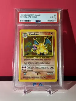 PSA 4 VG-EX Charizard 4/102 Base Set Holo Rare 1999 Pokemon Card - Image 1