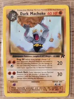 Dark Machoke 40/82 Team Rocket Set Unlimited Pokemon TCG Card WoTC 2000 LP-NM - Image 1