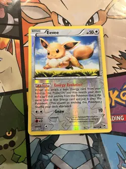 Eevee 80/111 Reverse Holo Furious Fists Pokemon Card * VLP-NM - Image 2