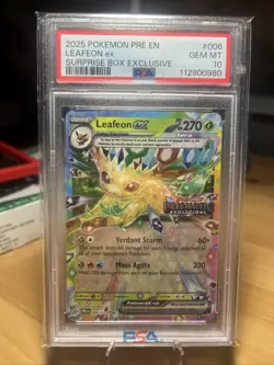 Pokemon Cards Leafeon ex 006/131 Prismatic Evolutions STAMPED - PSA 10 GEM MINT - Image 1