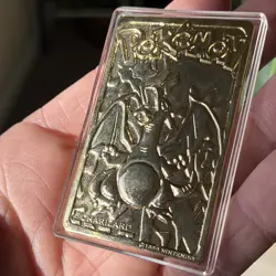 Vintage 1999 Burger King Pokemon 23k Gold Plated Charizard Collectible Card - Image 2