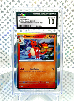 CGC 10 Charmeleon 027/197 Obsidian Flames Holo Pokemon Promo Card - Image 1