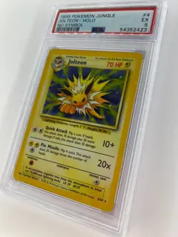Jolteon 4/64 - No Symbol Error - Jungle Set - Holo Rare - Pokemon Card - PSA 5 - Image 3