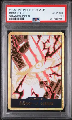 Gold DON Card (Shanks) One Piece Card PRB-02 The Best Vol 2. JP PSA 10 US seller - Image 1