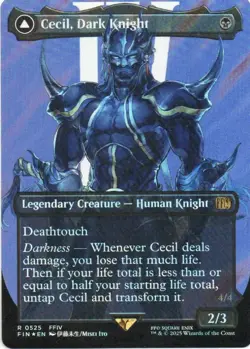 MTG: Final Fantasy: Surge Foil Borderless Cecil, Dark Knight: MP Condition - Image 1