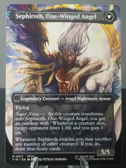 0317 Sephiroth, Fabled Soldier Borderless Magic The Gathering Final Fantasy - Image 2