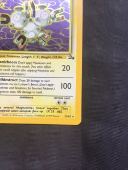 Pokemon Cards: Fossil Rare Holo: Magneton 11/62 - Image 5