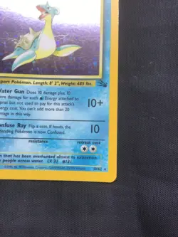 Pokemon Cards: Fossil Rare Holo: Lapras 10/62 - Image 5
