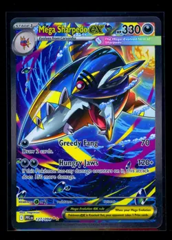 Mega Sharpedo ex 127/094 Special Illustration Rare Phantasmal Flames Pokemon NM - Image 1